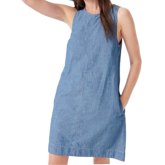 J. Crew Dresses & Skirts - J. Crew Button-back Chambray Shift Dress NWT